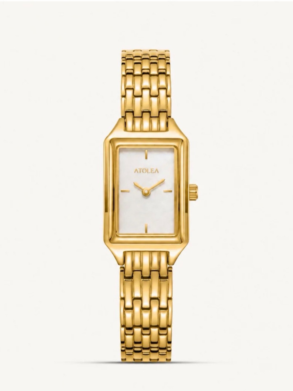 Gold-Tone Women's Rectangle Bracelet Watch